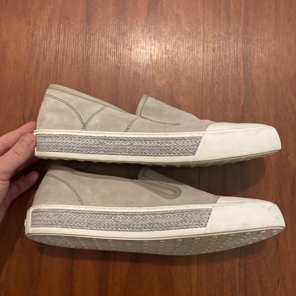 Tod's Shoes - Tod's Women Shoes Grey Suede Knotted Leather Trim